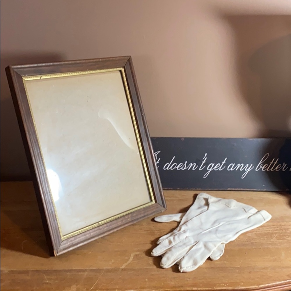 Vintage 8x10 wood & metal picture frame #5 wedding